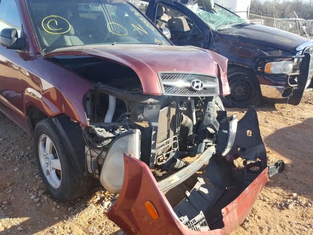 KM8JM12B45U171004 - 2005 HYUNDAI TUCSON GL BURGUNDY photo 9