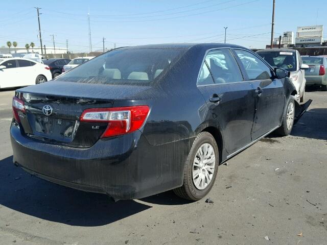 4T4BF1FK0ER396857 - 2014 TOYOTA CAMRY L BLACK photo 4