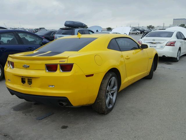 2G1FB1E32C9132564 - 2012 CHEVROLET CAMARO LT YELLOW photo 4