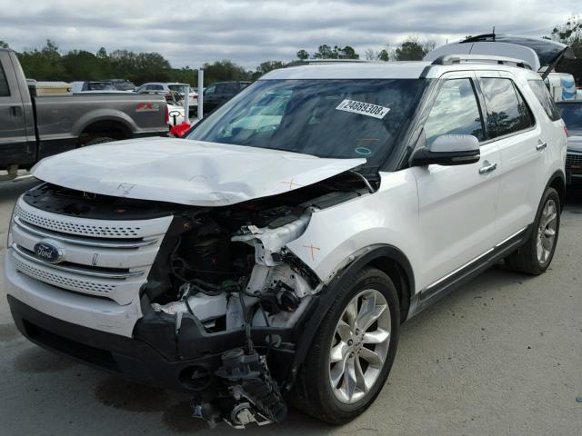 1FMHK7F85BGA59120 - 2011 FORD EXPLORER L WHITE photo 2