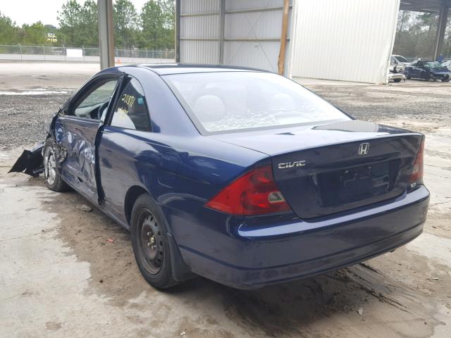 1HGEM22933L084711 - 2003 HONDA CIVIC EX BLUE photo 3