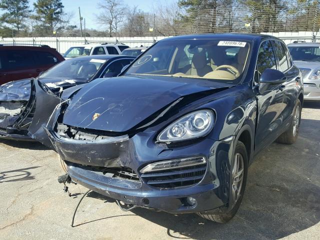 WP1AF2A26DLA40052 - 2013 PORSCHE CAYENNE BLUE photo 2