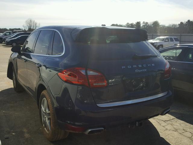 WP1AF2A26DLA40052 - 2013 PORSCHE CAYENNE BLUE photo 3