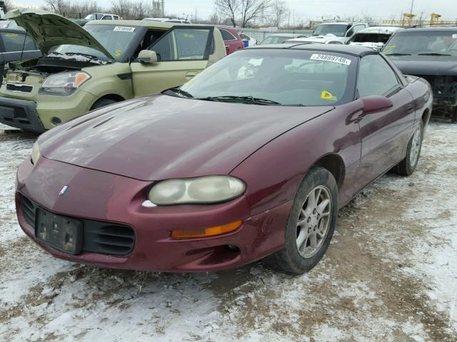 2G1FP22K812100694 - 2001 CHEVROLET CAMARO MAROON photo 2