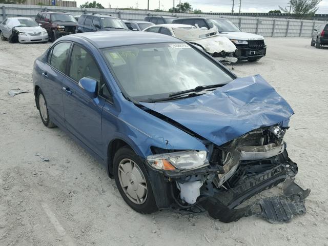 JHMFA36289S014441 - 2009 HONDA CIVIC HYBR BLUE photo 1