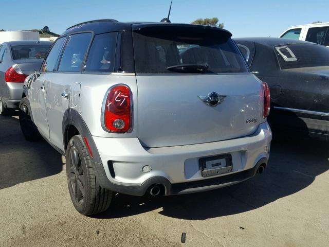 WMWZC3C50BWM25674 - 2011 MINI COOPER S C SILVER photo 3