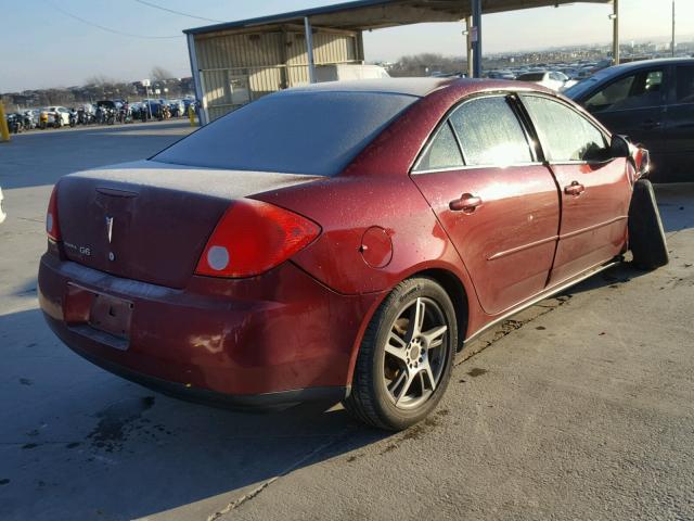 1G2ZG57B794114952 - 2009 PONTIAC G6 RED photo 4