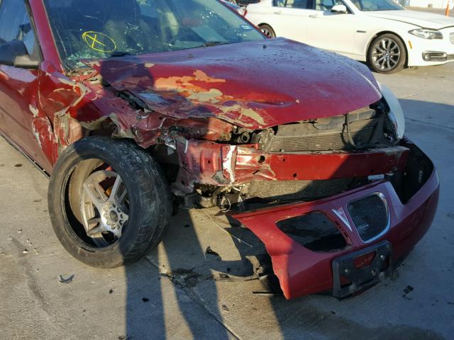 1G2ZG57B794114952 - 2009 PONTIAC G6 RED photo 9