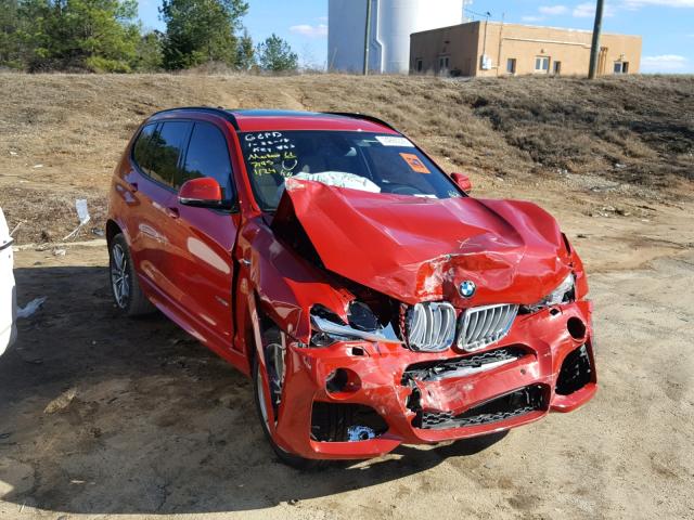 5UXWX9C33H0T25140 - 2017 BMW X3 XDRIVE2 RED photo 1