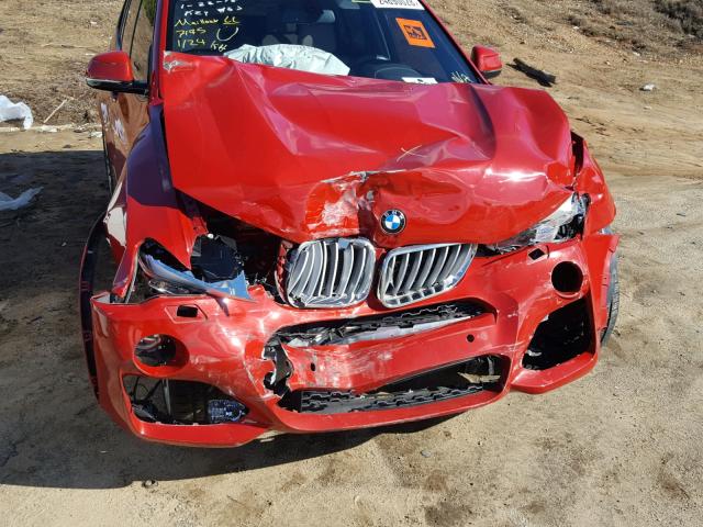 5UXWX9C33H0T25140 - 2017 BMW X3 XDRIVE2 Czerwony zdjęcie 9