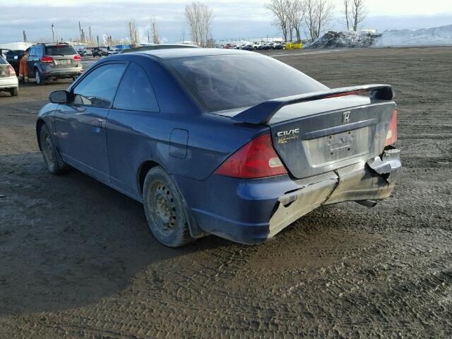 1HGEM21962L803188 - 2002 HONDA CIVIC EX BLUE photo 3