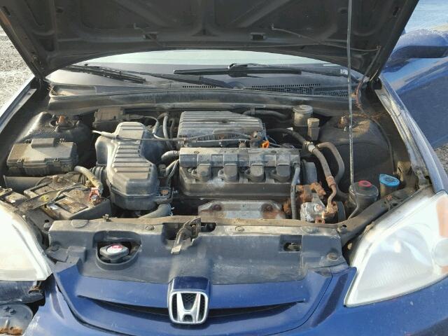 1HGEM21962L803188 - 2002 HONDA CIVIC EX BLUE photo 7