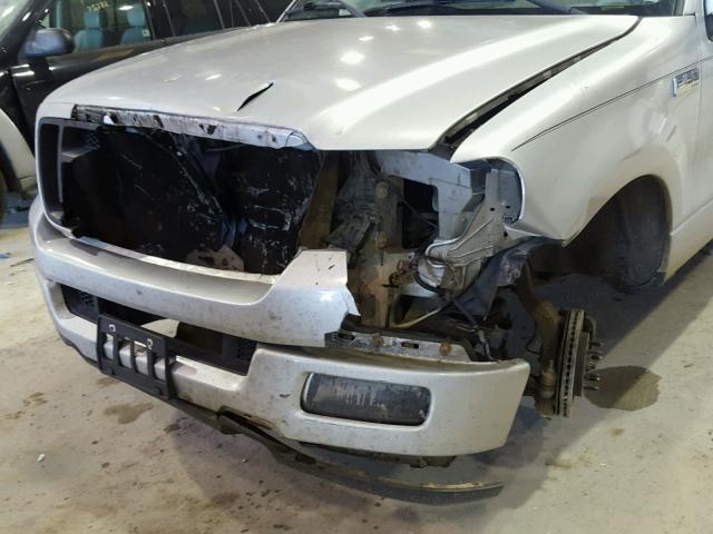 1FTRF12W25NB88060 - 2005 FORD F150 WHITE photo 9