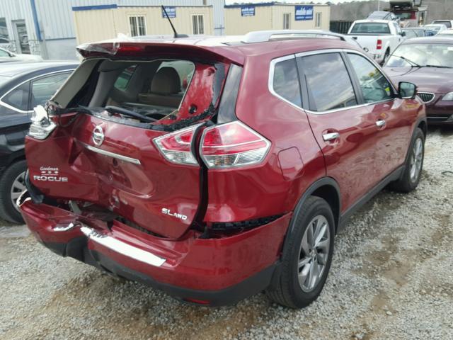 5N1AT2MV7FC804750 - 2015 NISSAN ROGUE S RED photo 4