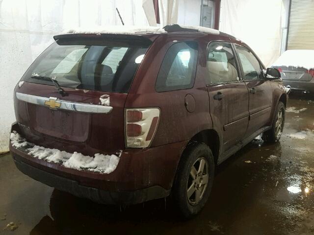 2CNDL13F176103021 - 2007 CHEVROLET EQUINOX LS BURGUNDY photo 4