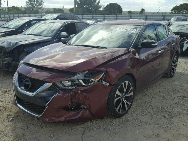 1N4AA6AP4JC369188 - 2018 NISSAN MAXIMA 3.5 RED photo 2