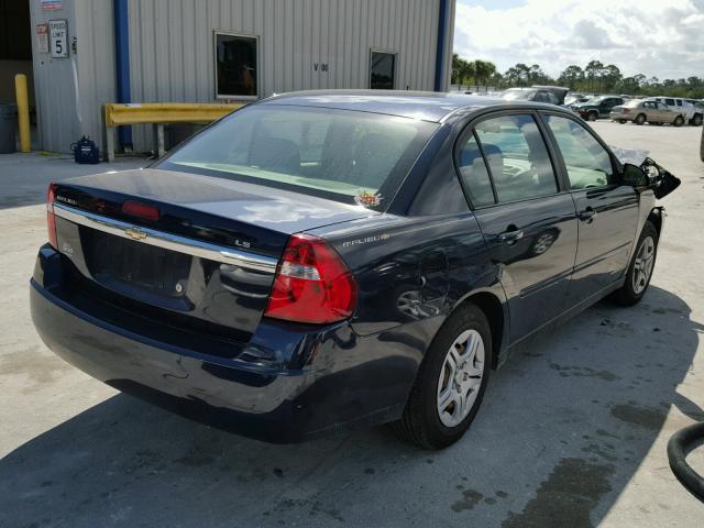 1G1ZS58FX7F100291 - 2007 CHEVROLET MALIBU LS BLUE photo 4