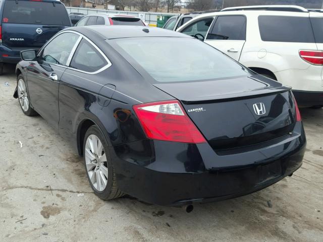 1HGCS22858A007698 - 2008 HONDA ACCORD EXL BLACK photo 3