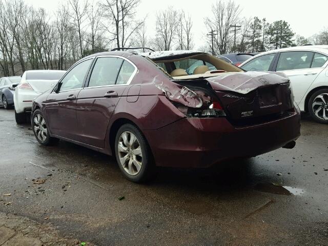 1HGCP2F80AA007030 - 2010 HONDA ACCORD EXL BURGUNDY photo 3