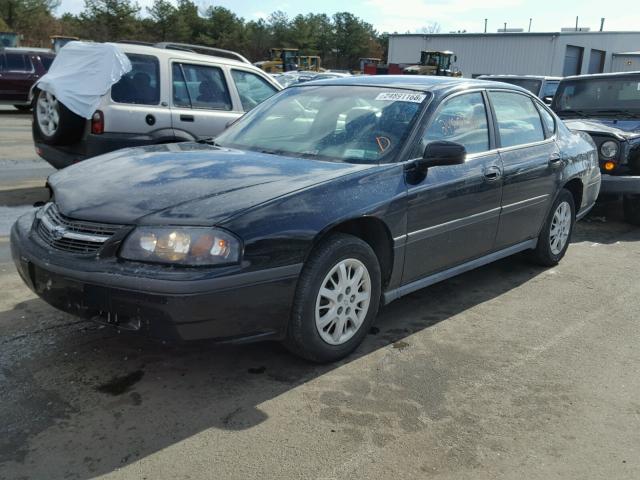 2G1WF52E049123607 - 2004 CHEVROLET IMPALA BLACK photo 2