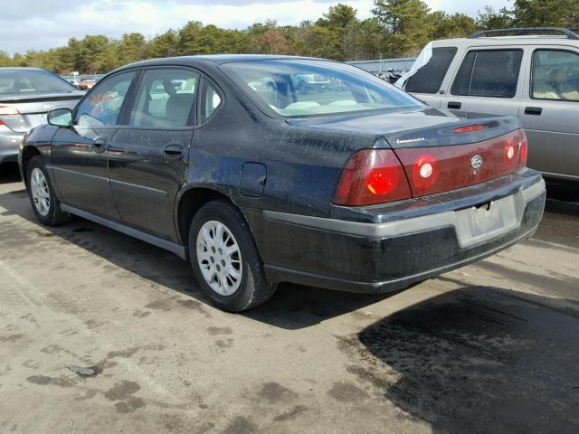 2G1WF52E049123607 - 2004 CHEVROLET IMPALA BLACK photo 3