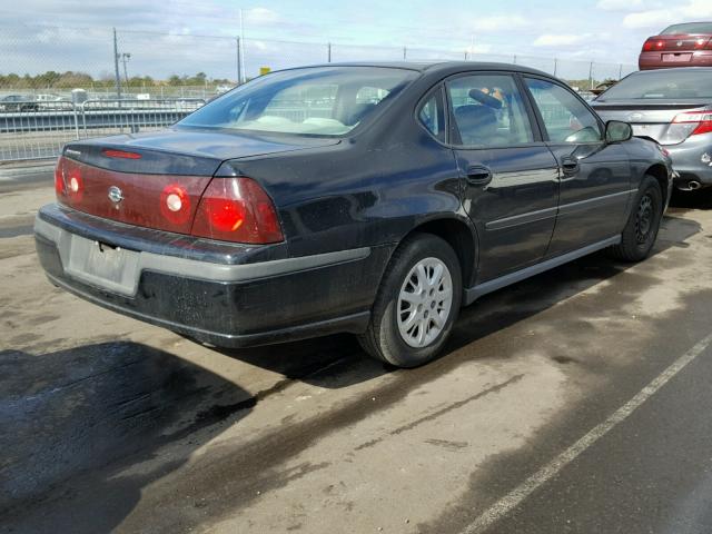 2G1WF52E049123607 - 2004 CHEVROLET IMPALA BLACK photo 4