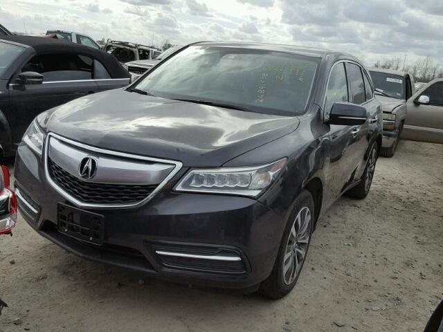 5FRYD4H42GB017690 - 2016 ACURA MDX TECHNO GRAY photo 2