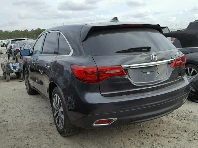 5FRYD4H42GB017690 - 2016 ACURA MDX TECHNO GRAY photo 3