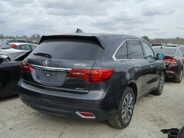 5FRYD4H42GB017690 - 2016 ACURA MDX TECHNO GRAY photo 4