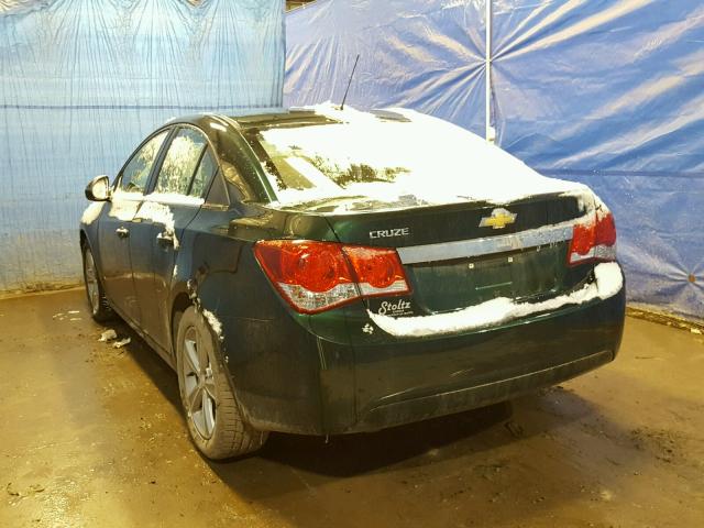 1G1PE5SB9F7236165 - 2015 CHEVROLET CRUZE LT GREEN photo 3