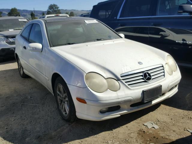 WDBRN40J63A398594 - 2003 MERCEDES-BENZ C 230K SPO WHITE photo 1