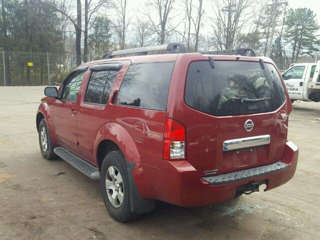 5N1AR18U06C684297 - 2006 NISSAN PATHFINDER RED photo 3