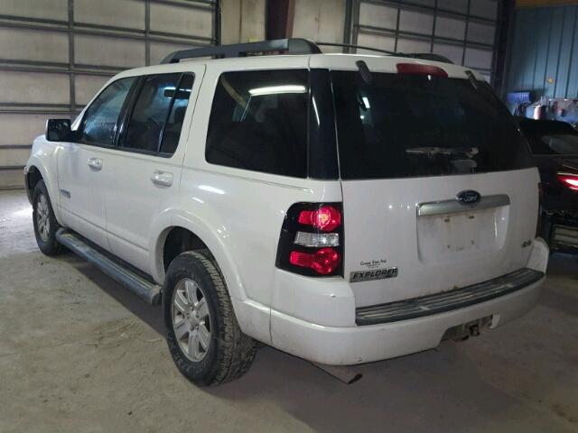 1FMEU73E68UA96310 - 2008 FORD EXPLORER X WHITE photo 3