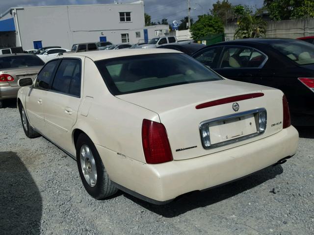 1G6KD54Y8YU340076 - 2000 CADILLAC DEVILLE CREAM photo 3