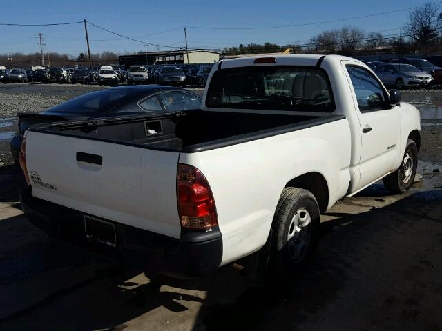 5TENX22N98Z556227 - 2008 TOYOTA TACOMA WHITE photo 4