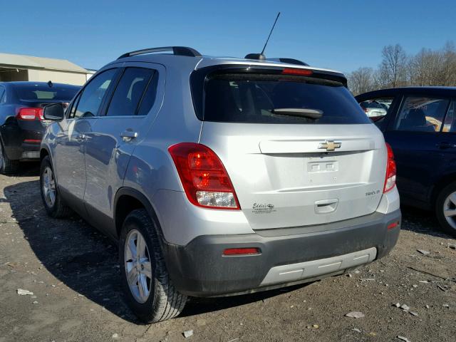 3GNCJLSB8FL230415 - 2015 CHEVROLET TRAX 1LT SILVER photo 3