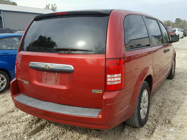 2A8HR44H88R673922 - 2008 CHRYSLER TOWN & COU RED photo 4