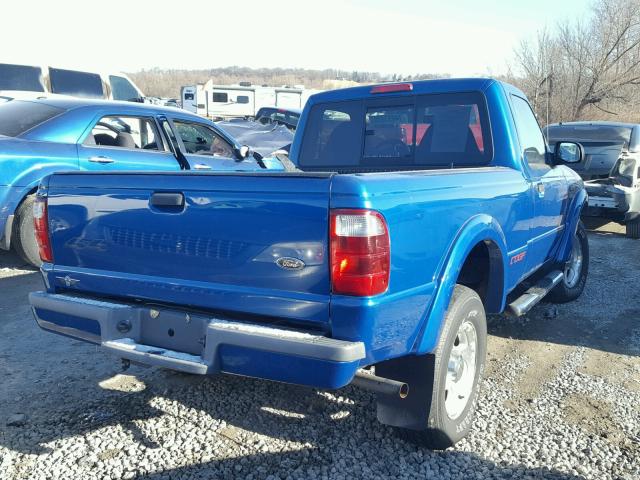 1FTYR11E61TA51107 - 2001 FORD RANGER BLUE photo 4