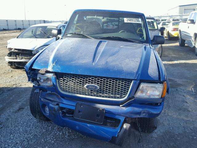 1FTYR11E61TA51107 - 2001 FORD RANGER BLUE photo 7