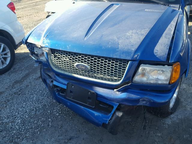 1FTYR11E61TA51107 - 2001 FORD RANGER BLUE photo 9