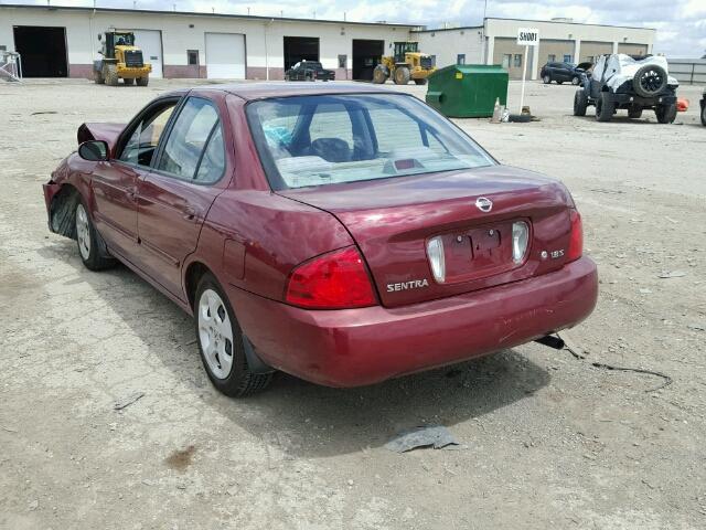 3N1CB51D74L825020 - 2004 NISSAN SENTRA 1.8 RED photo 3