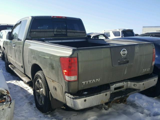 1N6BA06B05N576757 - 2005 NISSAN TITAN XE GREEN photo 3