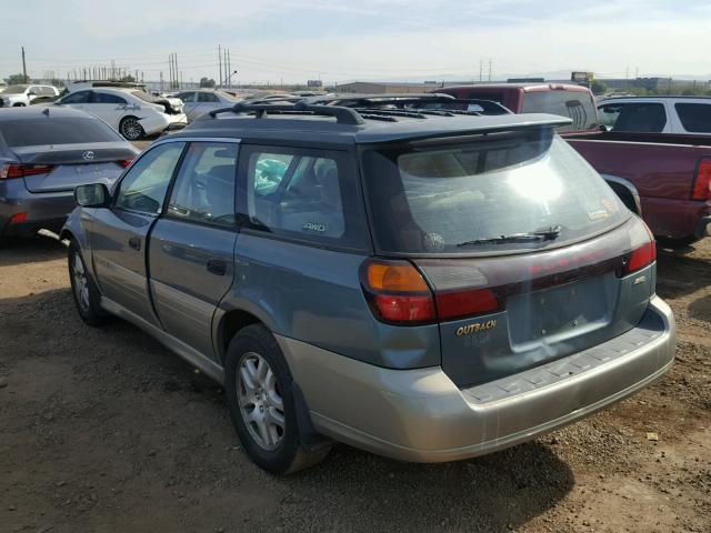 4S3BH675517617280 - 2001 SUBARU LEGACY OUT GREEN photo 3