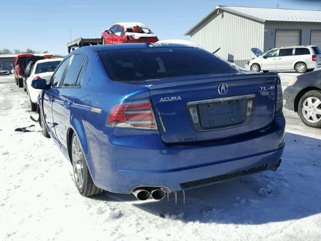 19UUA76538A050540 - 2008 ACURA TL TYPE S BLUE photo 3