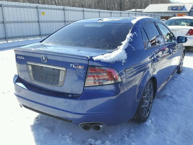 19UUA76538A050540 - 2008 ACURA TL TYPE S BLUE photo 4