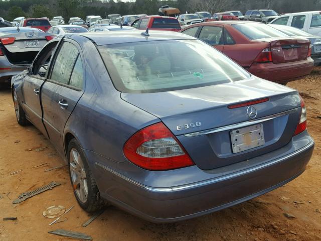 WDBUF56X77B106864 - 2007 MERCEDES-BENZ E 350 BLUE photo 3