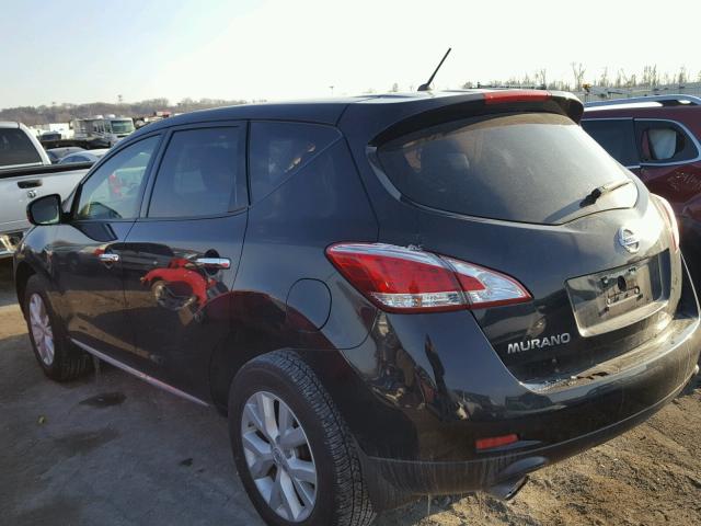 JN8AZ1MU7CW121689 - 2012 NISSAN MURANO S BLACK photo 3