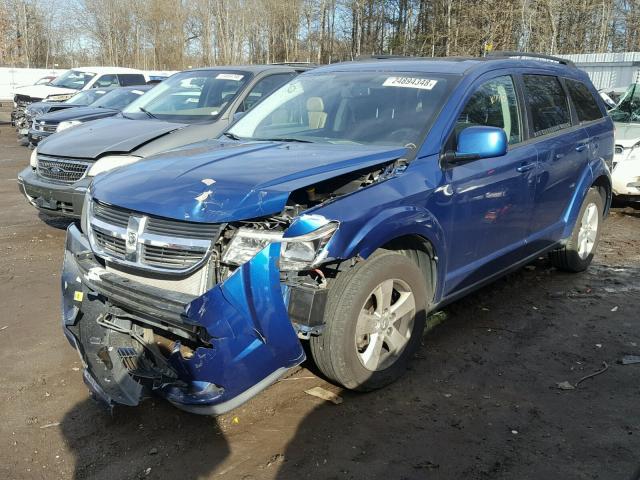 3D4PG5FV3AT151576 - 2010 DODGE JOURNEY SX BLUE photo 2