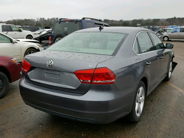 1VWBH7A37DC064573 - 2013 VOLKSWAGEN PASSAT SE GRAY photo 4