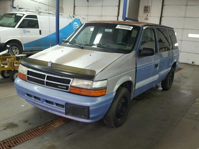 2P4GH45R6RR760521 - 1994 PLYMOUTH VOYAGER SE BLUE photo 2